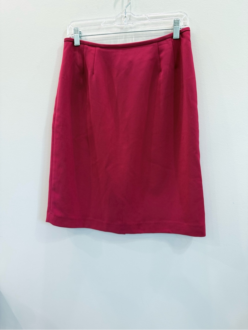 Vintage 90s Le Suit Crimson Pink Minimalist Pencil Skirt Size 8P